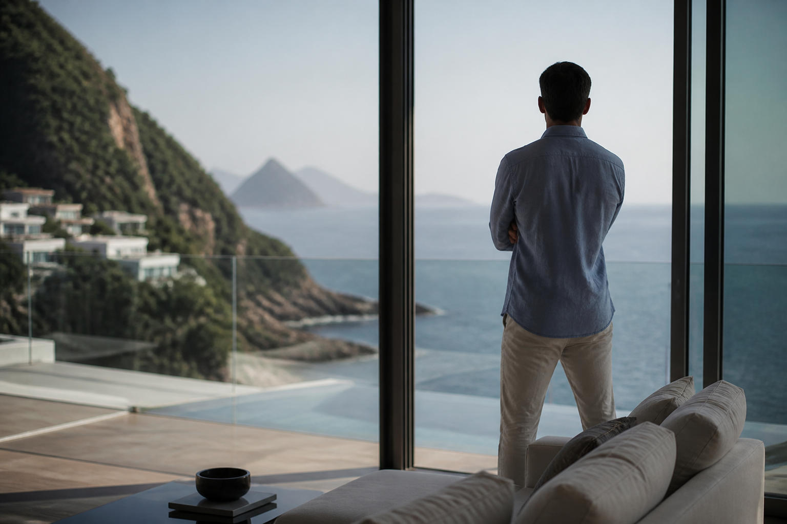 Imagem ilustrativa: Erick Pulgar aluga mansão luxuosa no Joá com vista para o mar enquanto aguarda casa própria