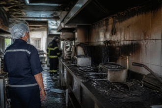 Imagem ilustrativa: Funcionária sofre queimadura em incêndio em lanchonete de BH entenda o ocorrido e os riscos