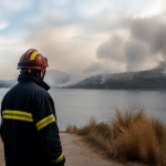Imagem ilustrativa: Incêndios na ilha de Salamina perto de Atenas são controlados após tragédia com duas mortes