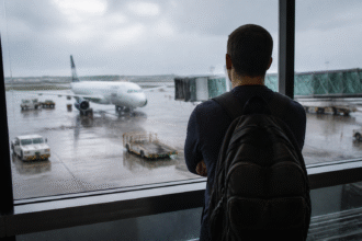 Imagem ilustrativa: Mau tempo causa atrasos e cancelamentos no aeroporto internacional de confins