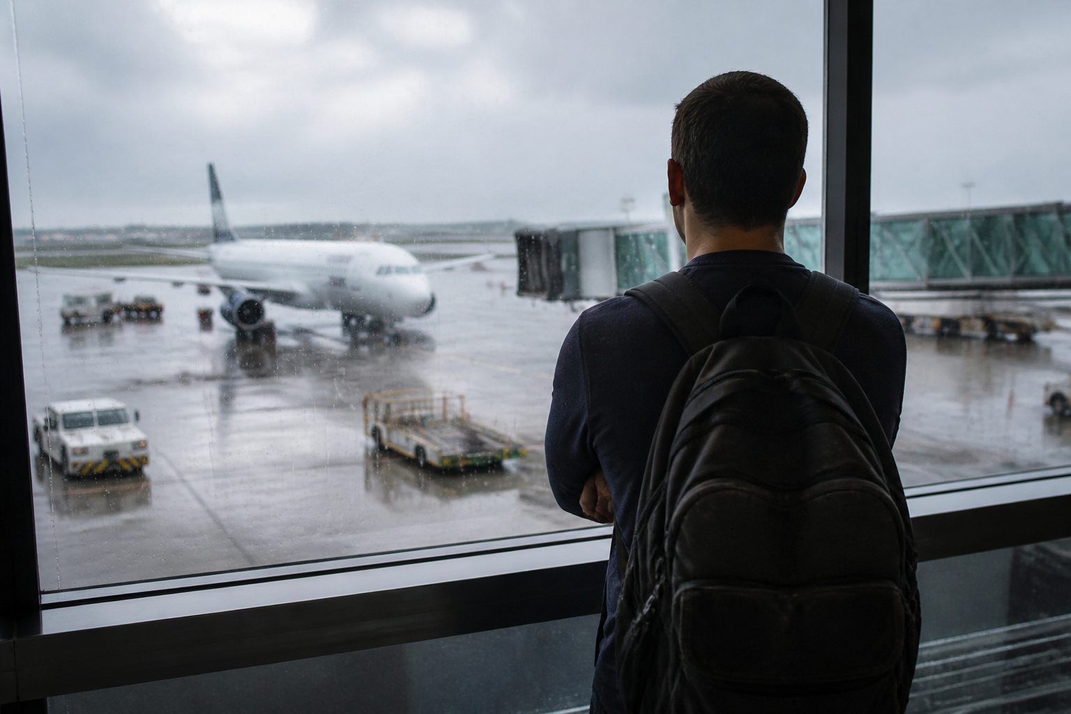 Imagem ilustrativa: Mau tempo causa atrasos e cancelamentos no aeroporto internacional de confins