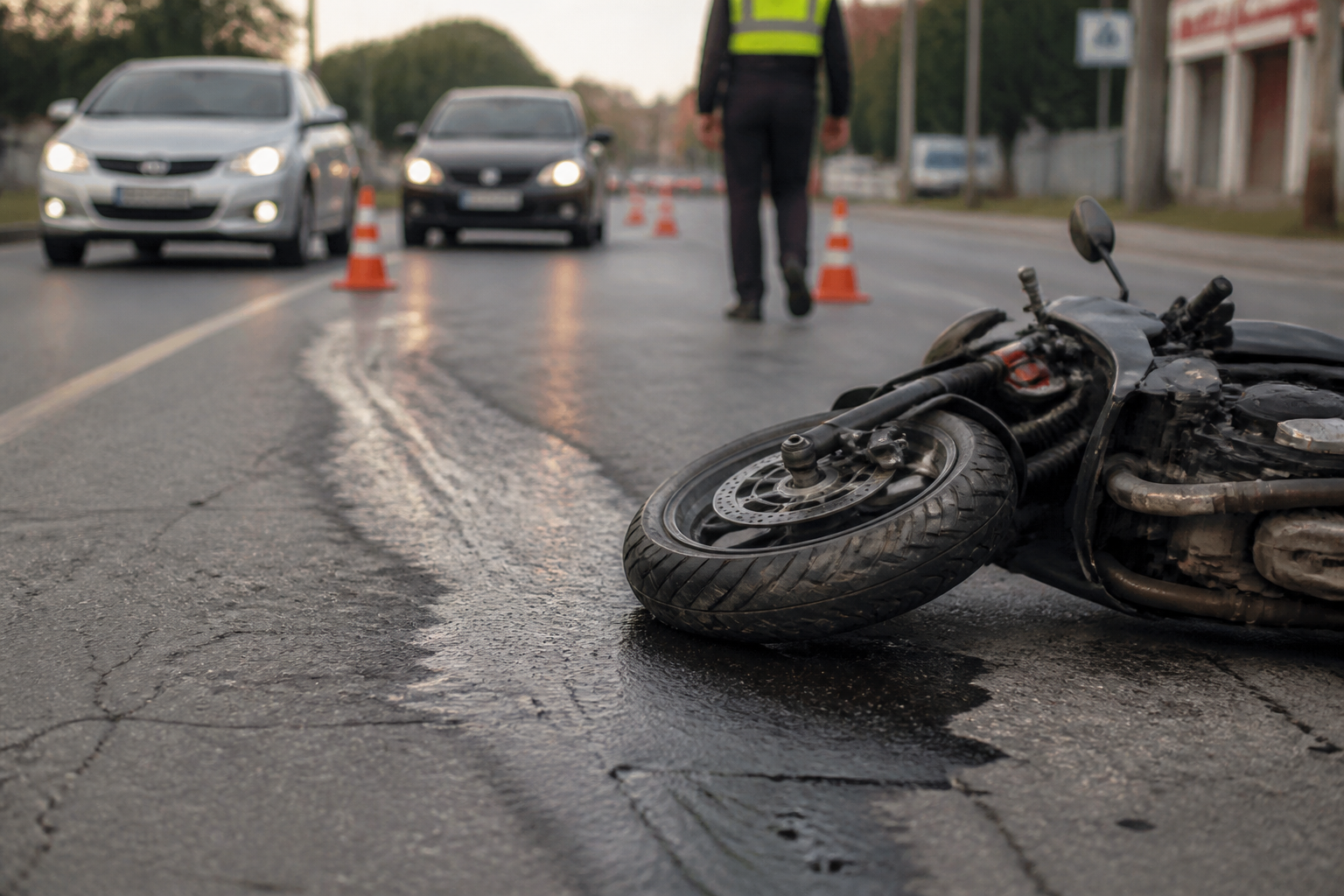 Imagem ilustrativa: Óleo em pista causa queda de motociclista e provoca transtornos no trânsito de bh