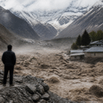 Imagem ilustrativa: Onda gigante de lama e detritos atinge Nepal após colapso de geleira no Himalaia
