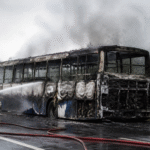 Imagem ilustrativa: Ônibus de viagem pega fogo no Vale do Rio Doce sem vítimas