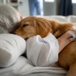 Imagem ilustrativa: Reencontro emocionado de idosa com seu cão acelera recuperação no hospital