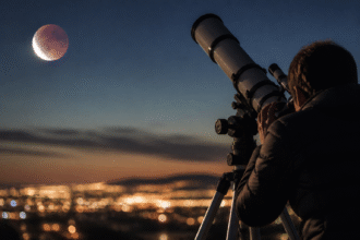 Imagem ilustrativa: Resumo do dia eclipse lunar visível no brasil lançamento do telescópio roman e novidades da meta