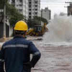Imagem ilustrativa: Rompimento de adutora em Belo Horizonte provoca danos e resgate de morador pela janela