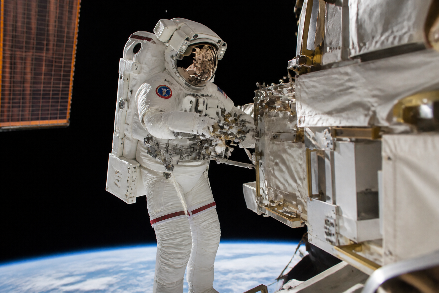 Imagem ilustrativa: Sophie Adenot faz primeira caminhada espacial de uma astronauta francesa na ISS