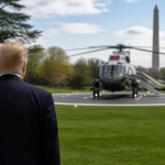 Imagem ilustrativa: Trump inaugura novo heliporto na Casa Branca em meio a projetos de modernização