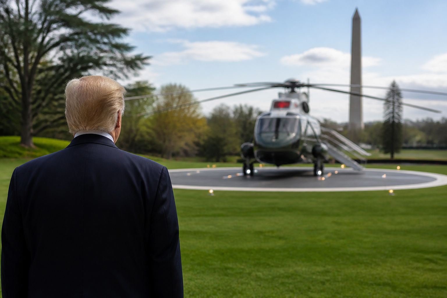 Imagem ilustrativa: Trump inaugura novo heliporto na Casa Branca em meio a projetos de modernização