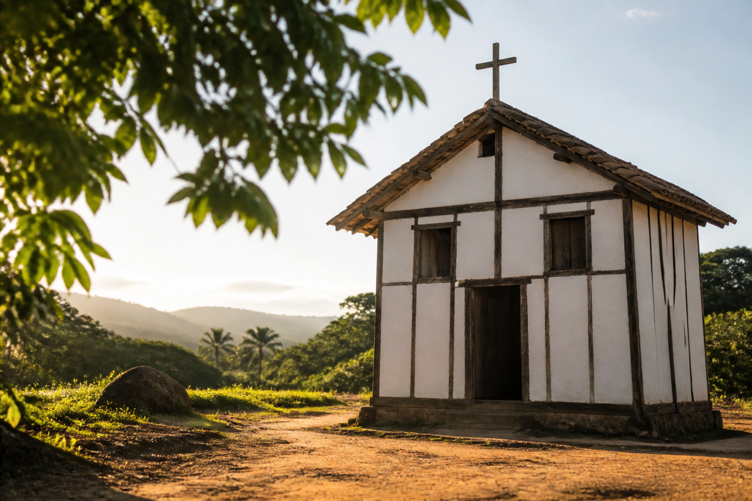 Imagem ilustrativa: A primeira igreja matriz de minas gerais história da capela de pau a pique de 1690 no vale do rio das vel
