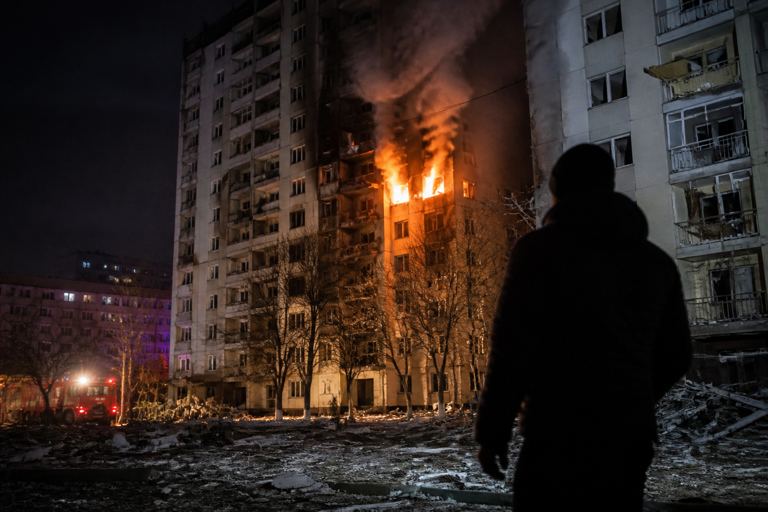 Imagem ilustrativa: Ataque com mísseis e drones russos deixa 18 feridos em kiev durante a madrugada