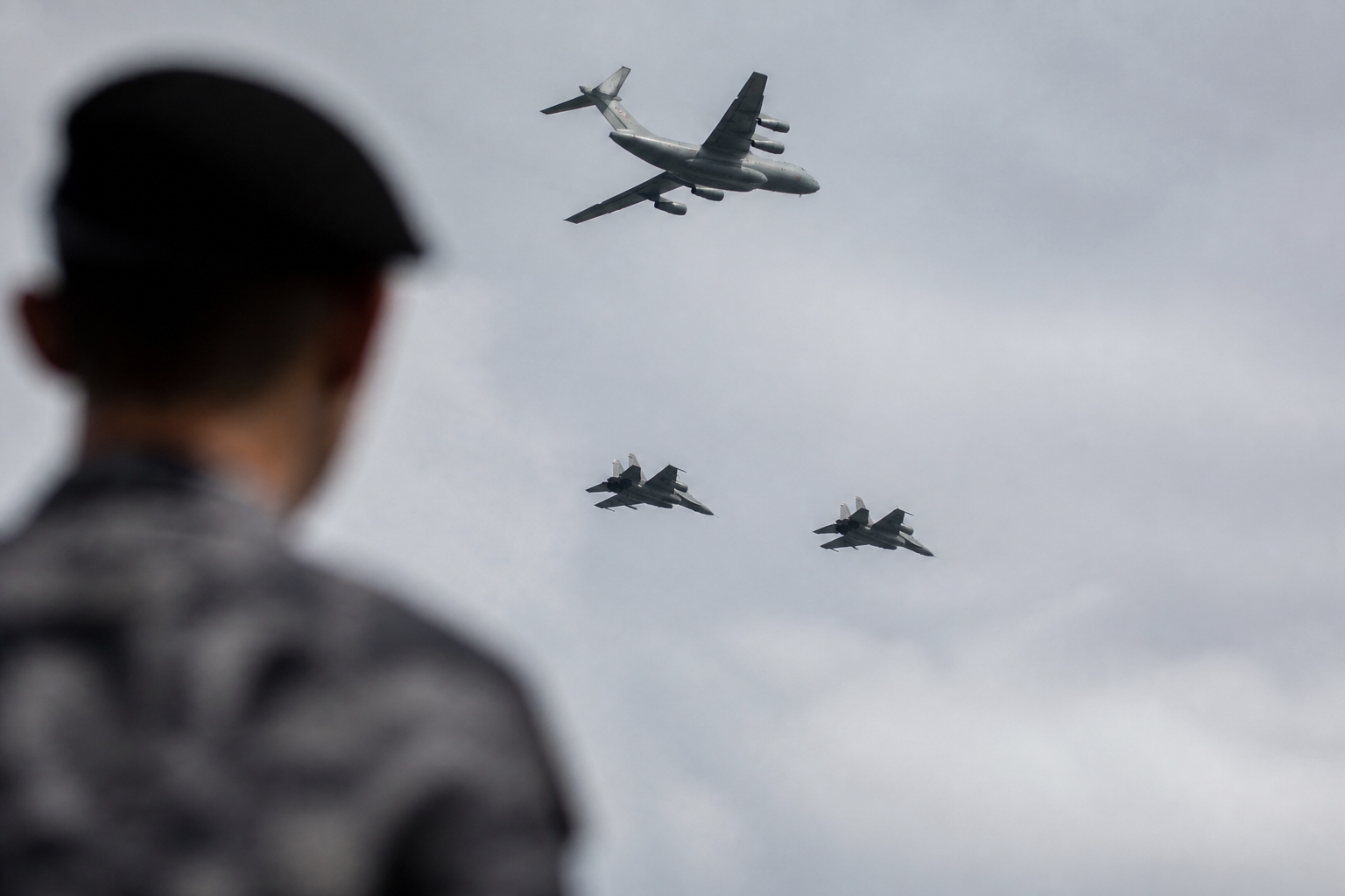 Imagem ilustrativa: Aviões militares russos e chineses sobrevoam zona de defesa aérea da coreia do sul