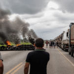 Imagem ilustrativa: Caminhoneiros bloqueiam alça viária no Pará contra restrição a veículos longos