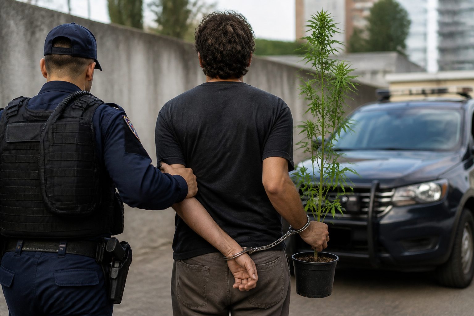 Imagem ilustrativa: Candidato é detido ao levar pé de maconha ao centro de belo horizonte e enfrenta a polícia
