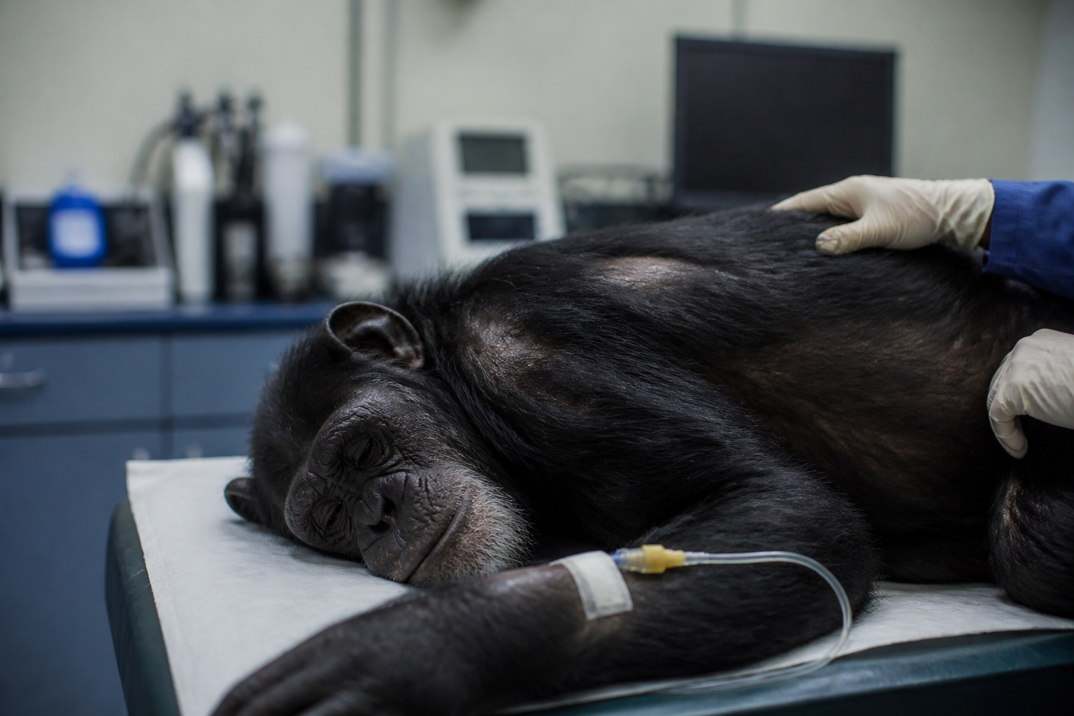 Imagem ilustrativa: Chimpanzé serafim é sacrificado em bh após complicações graves de diabetes