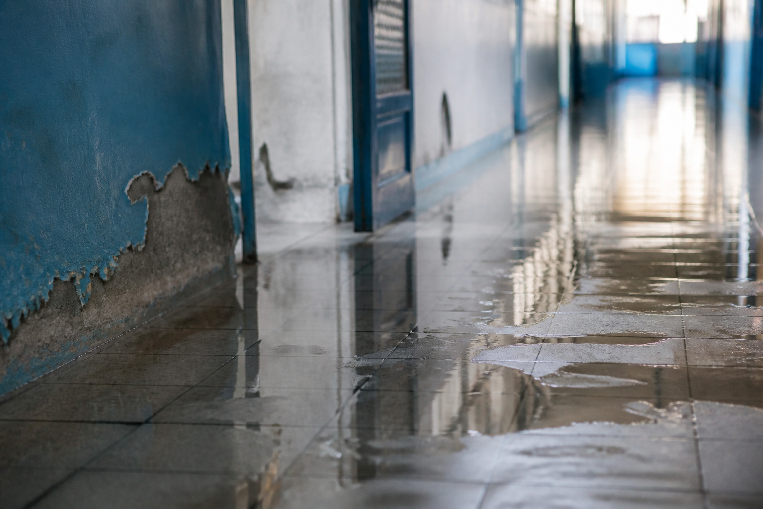 Imagem ilustrativa: Chuva intensa no Barreiro provoca danos em escola e suspende aulas nesta segunda-feira