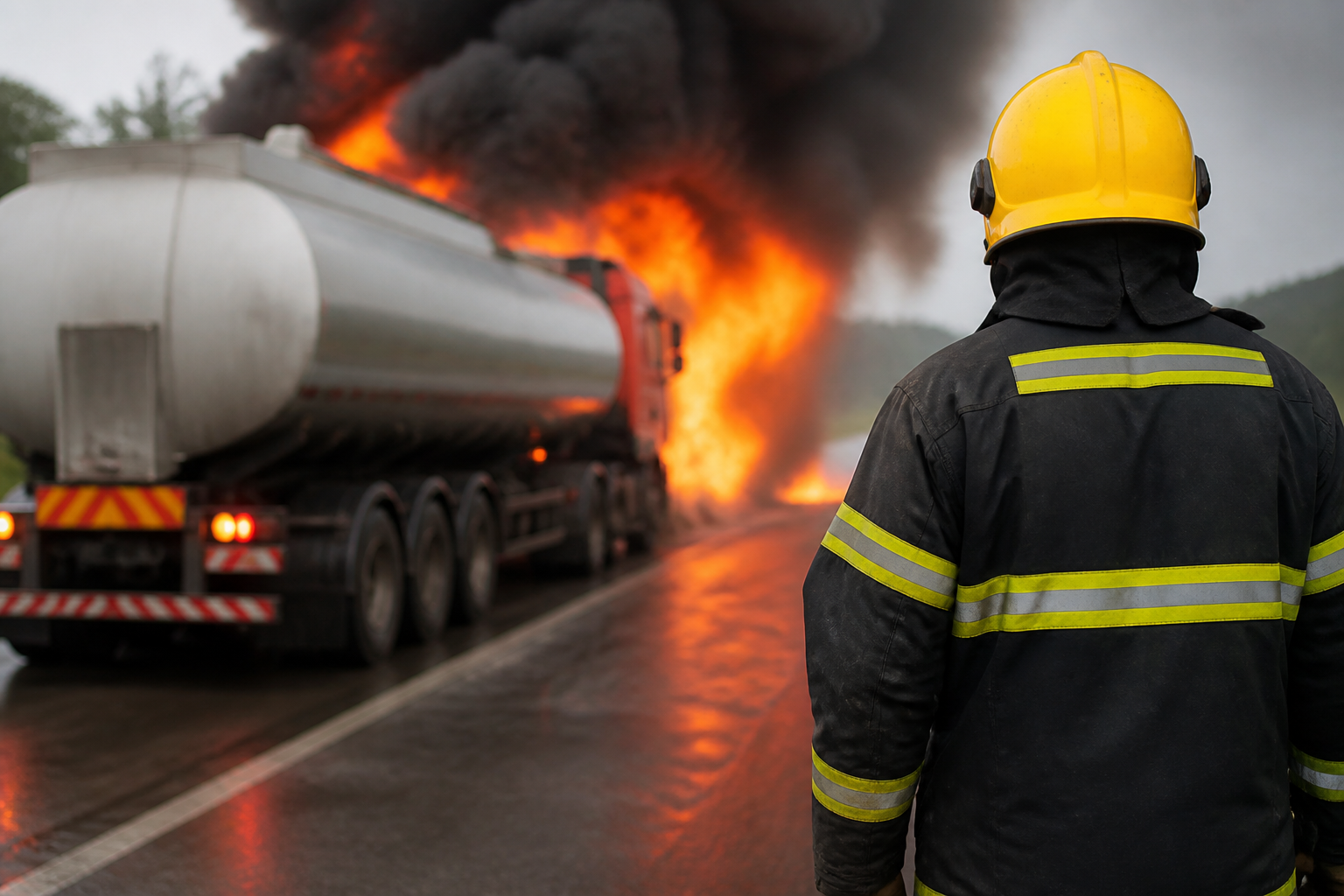 Imagem ilustrativa: Incêndio em caminhão-tanque na br 381 mobiliza bombeiros e alerta para riscos em transporte de combustíve