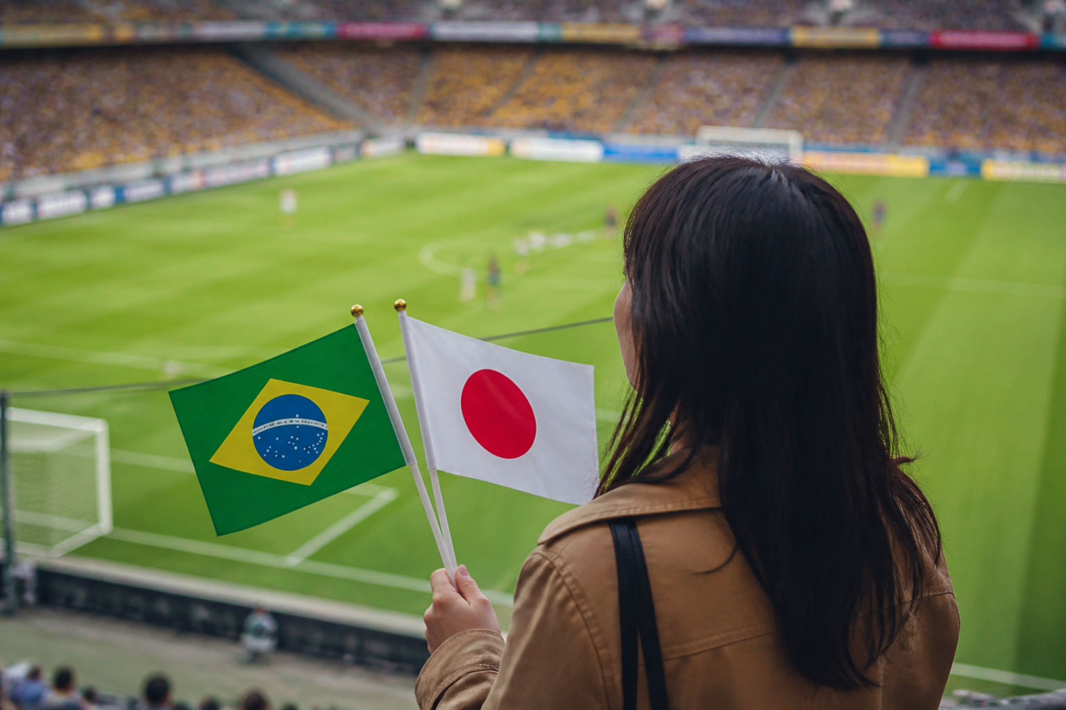Imagem ilustrativa: Jornalista japonesa que acompanha Brasil desde 1998 revela torcida no duelo internacional