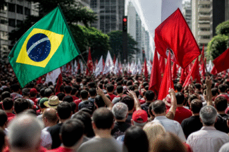 Imagem ilustrativa: Milhares vão às ruas em apoio à reeleição de Lula e contra escândalo envolvendo Flávio Bolsonaro