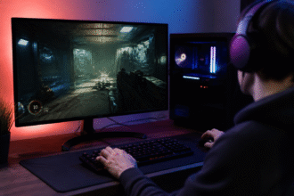 Imagem ilustrativa: Monitores gamer em promoção na Amazon para quem busca fluidez e qualidade de imagem