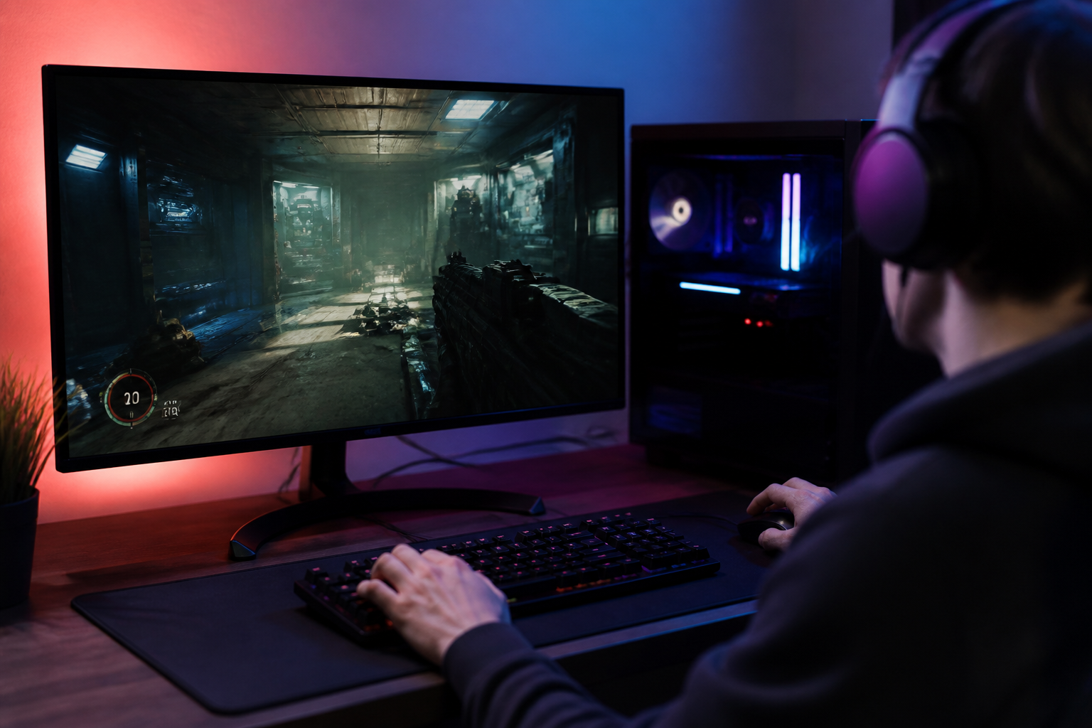 Imagem ilustrativa: Monitores gamer em promoção na Amazon para quem busca fluidez e qualidade de imagem
