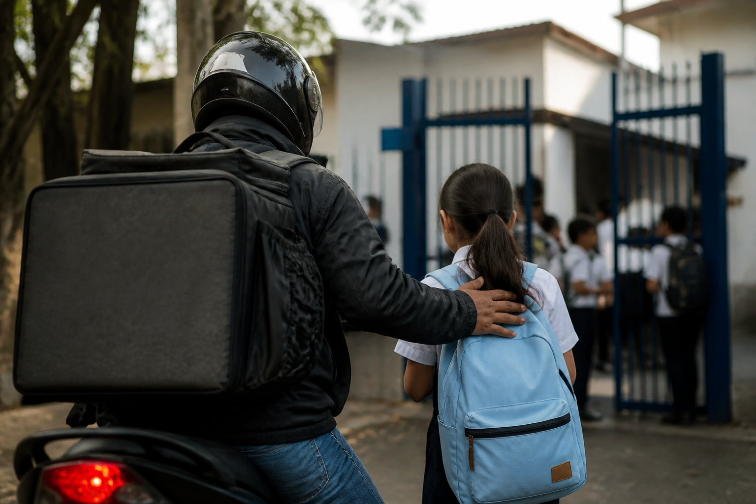 Imagem ilustrativa: Motoboy salva aluna de ataque de abelhas na porta de escola na Grande BH