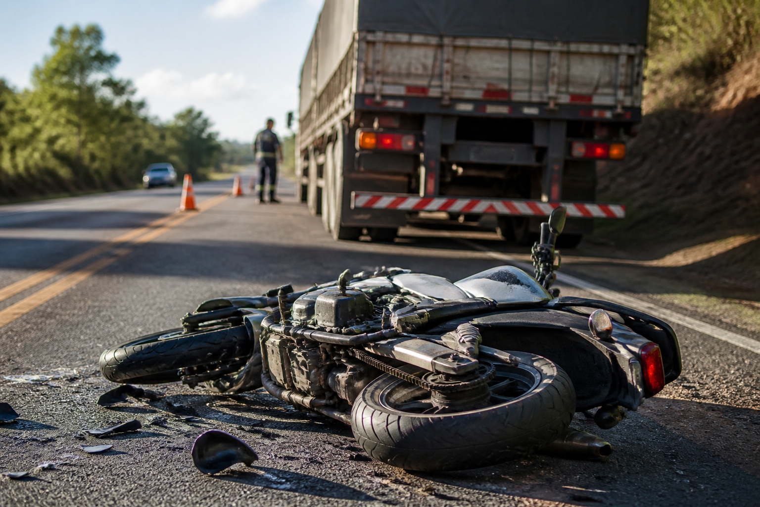Imagem ilustrativa: Motociclista sem habilitação morre em acidente ao tentar ultrapassar caminhão na grande belo horizonte