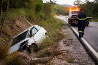 Imagem ilustrativa: Motorista perde controle em ultrapassagem e cai em ribanceira em mg socorro rápido evitou tragédia