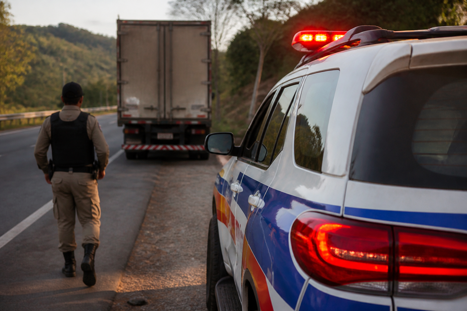 Imagem ilustrativa: Polícia militar recupera caminhão furtado entre Carandaí e Lagoa Dourada