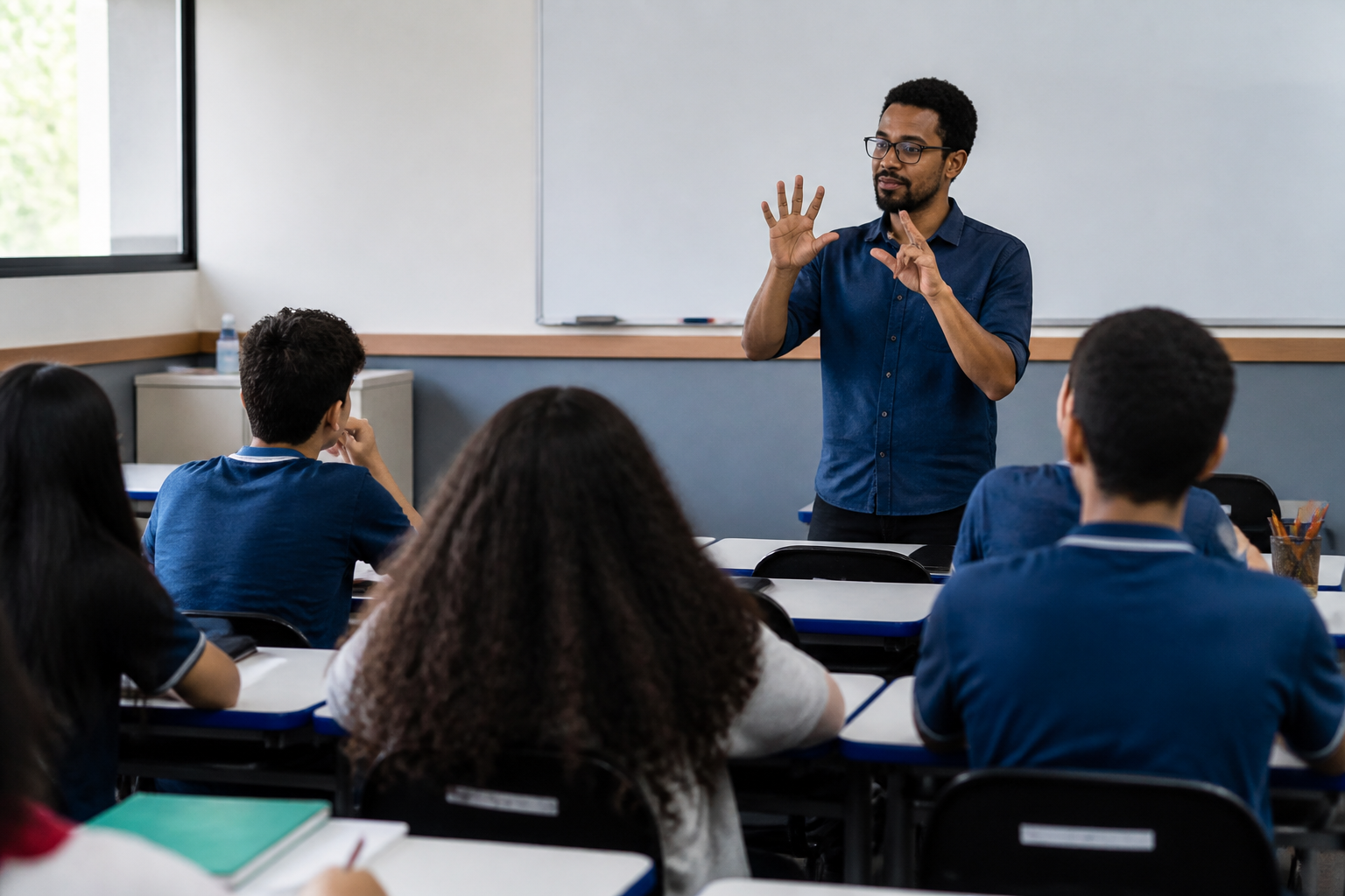 Imagem ilustrativa: Professor surdo transforma rotina escolar e amplia ensino de libras em belo horizonte