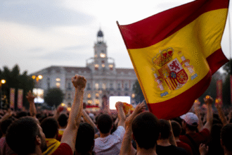 Imagem ilustrativa: Torcida em Madri demonstra confiança para final da Espanha na Copa do Mundo