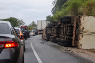 Imagem ilustrativa: Tráfego na BR-381 sofre retenção após tombamento de carreta próximo ao bairro Bom Destino