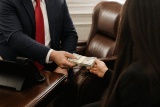 Imagem ilustrativa: Trump presenteia assistente com 45 mil dólares e chama de impressora humana