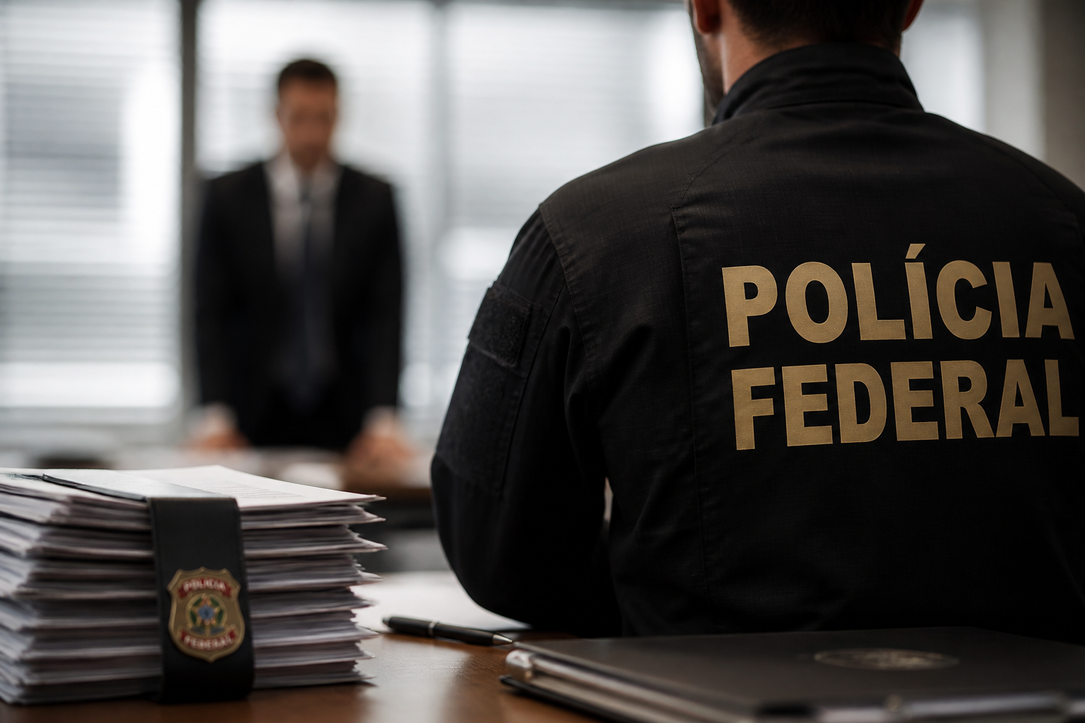 Imagem ilustrativa: Vorcaro e Moraes como funcionam os procedimentos legais em investigações da Polícia Federal envolvendo mi