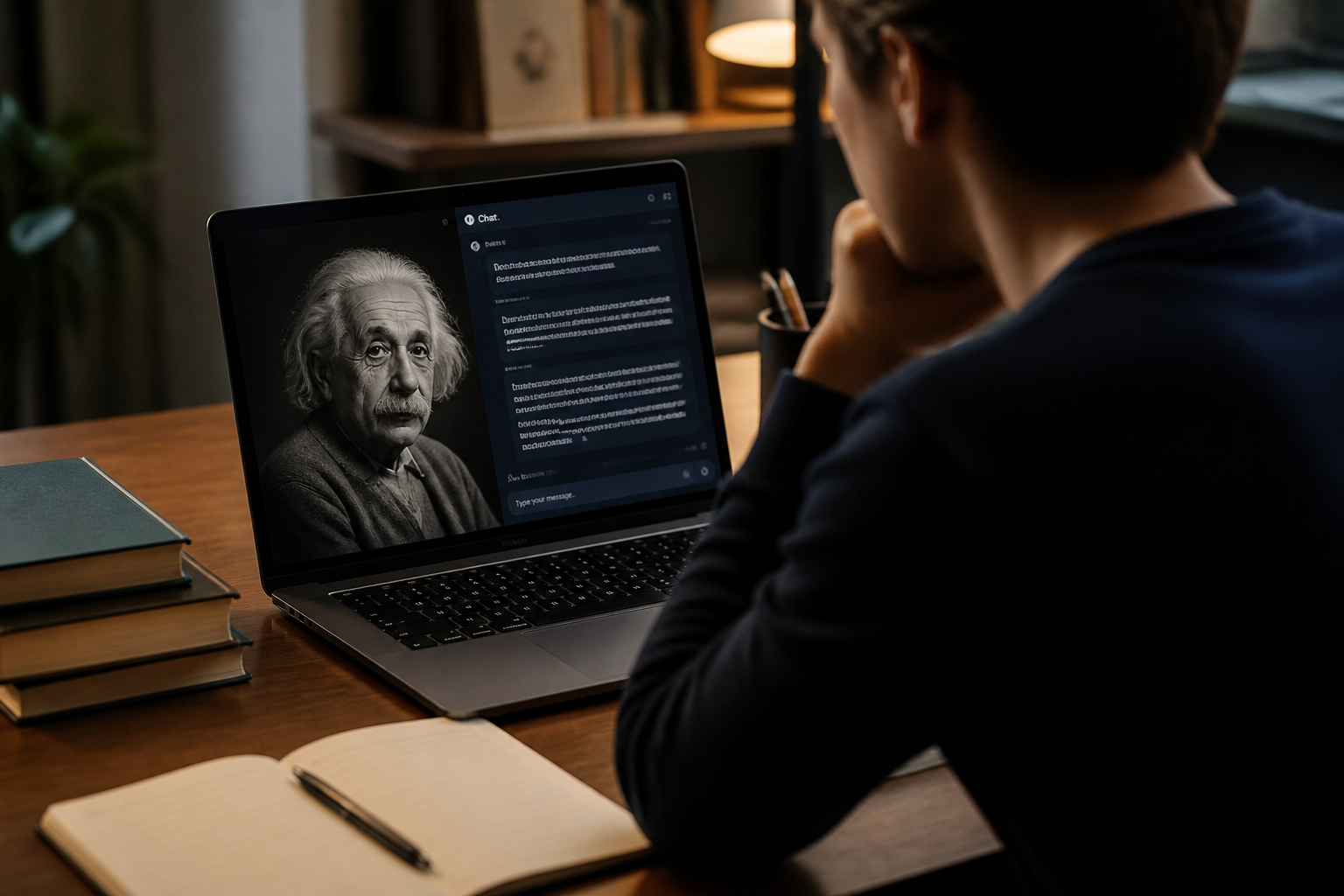 Imagem ilustrativa: Como a inteligência artificial permite conversar com os gênios do passado