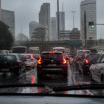 Imagem ilustrativa: Por que a chuva dificulta o trânsito em Belo Horizonte e como isso impacta a mobilidade urbana